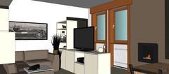 Progettazione 3D Soggiorno/Salotto - vista zona relax