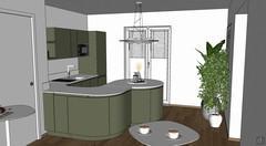 Progetto 3D cucina - vista 