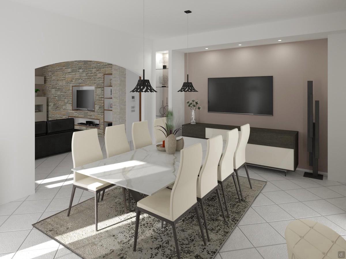 Progetto per sala da pranzo - render