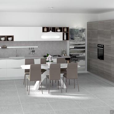 Progetto per una cucina con dispensa - render