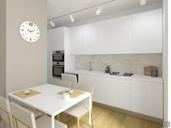 Progettazione 3D Open Space - render salotto