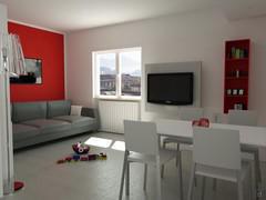 Progetto per salotto di 20 mq - render