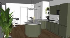 Progetto 3D cucina - vista 