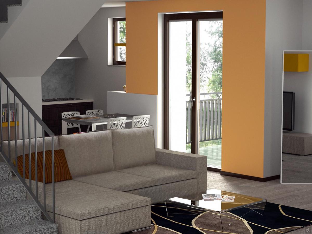 Progetto per casa con open space - render