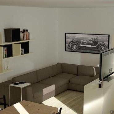 Progettazione 3D Soggiorno/Salotto - render