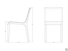 Sedia Leaf - Schema Dimensionale