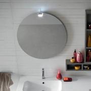 Specchiera da bagno rotonda Sfera cm Ø 70 con faretto Point