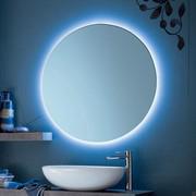 Specchiera da bagno rotonda Circle cm Ø 85 con striscia a led Strip