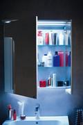 Specchiera bagno con contenitore Simply - cm 90 p.15 con cappello con luce led integrata