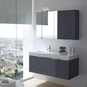 Specchiera bagno con contenitore Simply completa di faretto Luna (mod. Luna non disponibile)