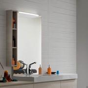 Specchio per bagno con luce applicata Wap cm 70 h.111,8 con faretto Tratto