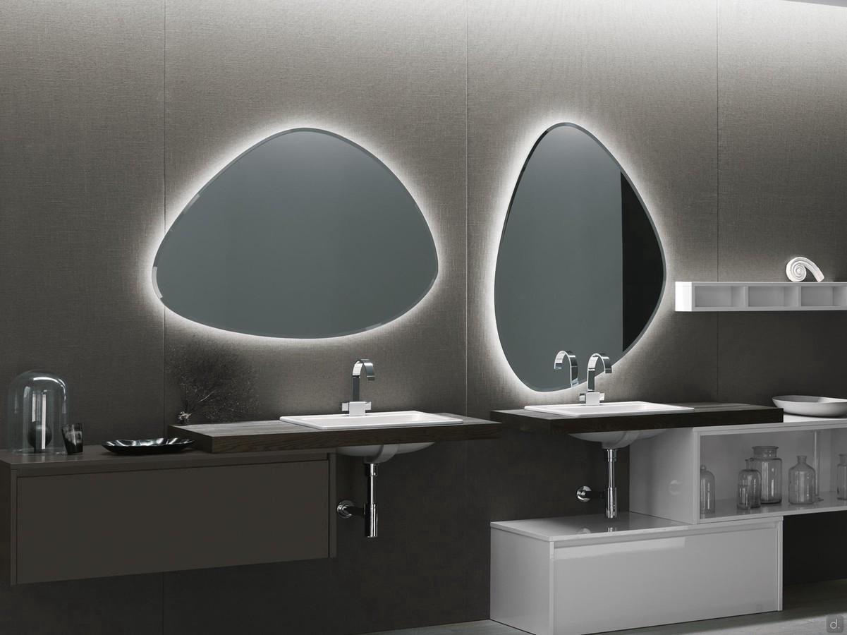 Specchio da bagno con forma irregolare Drip