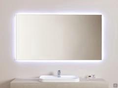 Specchiera da bagno retroilluminata Net nel formato rettangolare da 140 x 75 cm