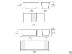 Tavolo Paros - modelli e dimensioni disponibili