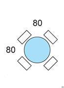 Tavolo rotondo alzabile Satellite - Schema Posti Tavolo