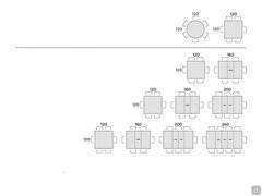 Tavolo allungabile Chester - Schema posti tavolo