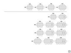 Tavolo allungabile Neville - Schema posti tavolo
