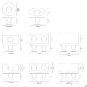 Tavolo da pranzo con base in massello Arex - modelli e dimensioni