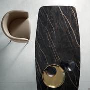 Tavolo moderno in vetro ceramica Shore - piano in vetro ceramica lucida nero desire