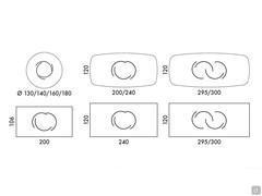 Schemi dimensionali del tavolo Torquay