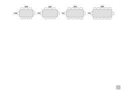 Prora table with marble stone top - Table seats scheme