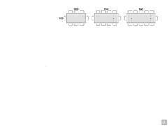 Tavolo Ax  con piano in legno essenza - Schema posti tavolo