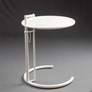 Tavolino Eileen Gray regolabile in altezza laccato bianco