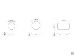 Tavolino basso Jazz di Bonaldo - Modelli e Dimensioni