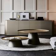 Tavolini da salotto in metallo brushed brass Amerigo di Cattelan