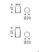 Tavolino rotondo alto Penguin di Cattelan - schema dimensionale