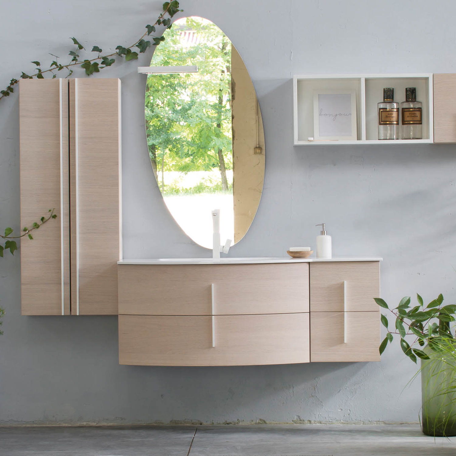 N54 Atlantic Curved Wood Bathroom Vanity Diotticom