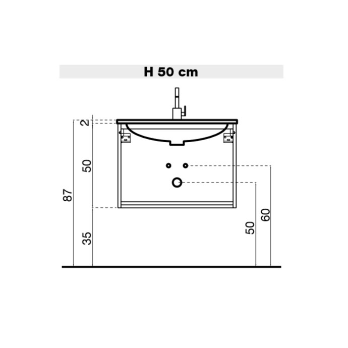 Misure Mobili Bagno Standard.Mobile Bagno Curvo Sospeso N12 Atlantic Diotti Com