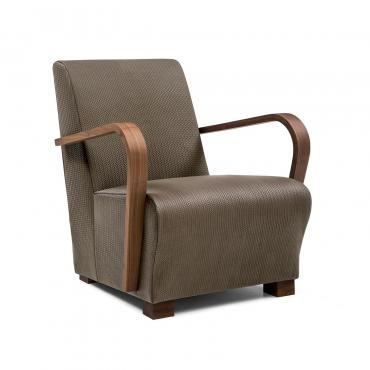 Fauteuil Dallas en bois courbé avec accoudoirs