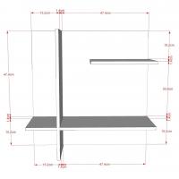 Dimensions du modèle A1 du système de dossiers avec étagères Plan Tetris