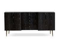 Credenza City di Cantori con ante e struttura in finitura frassino nero