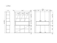 Lounge avec Compartiment ouvert - Dimensions spécifiques mod. avec 3 portes : cm 170,5