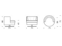 Schémas et dimensions du fauteuil pivotant Charme