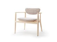 Fauteuil au style vintage Victoria en chêne naturel, la finition la plus claire parmi celles disponibles