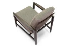 Fauteuil bas en bois massif Halley 