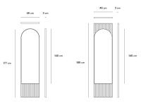 Miroir en bois de style scandinave Domu - Schémas et dimensions