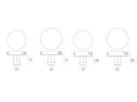 Table ronde design Hamide - Modèles et dimensions