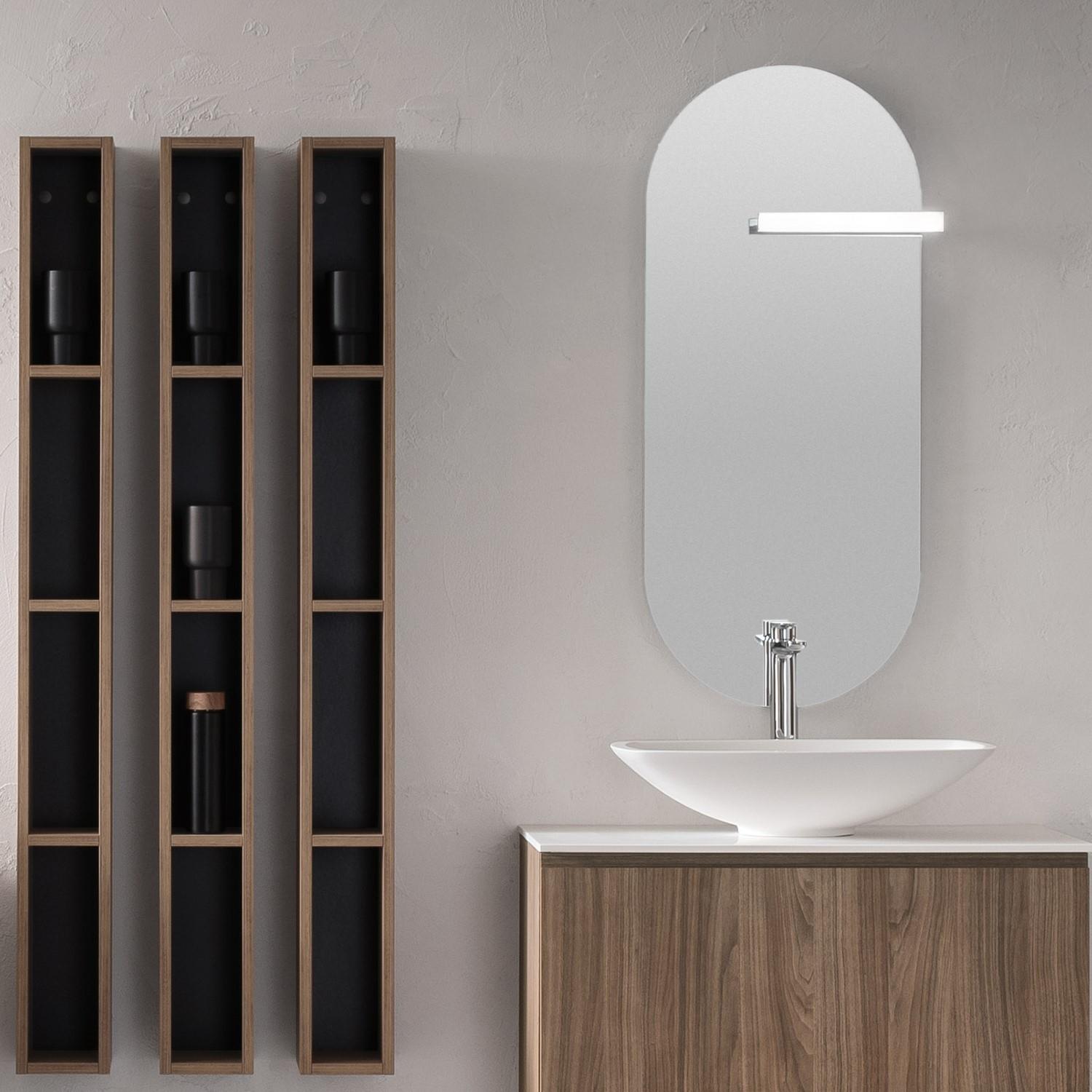 LOOK ARCO Specchio ovale con cornice per bagno By Artceram