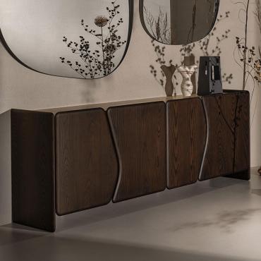 Credenza con 4 ante in frassino Menhir