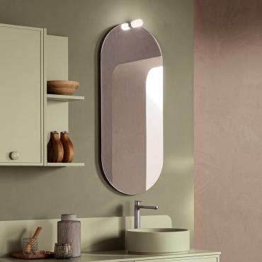 ATOLLO | Specchio ovale Specchio ovale con illuminazione integrata da  parete By ARTELINEA