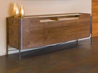 Credenza in legno con piedini alti in ferro battuto Shanghai Outlet