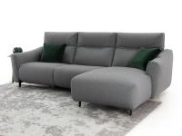 Divano Prado outlet con chaise longue e due sedute con relax elettrico