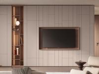 Parete attrezzata Lounge creata accostando un Lounge TV e una libreria Lounge Patchwork