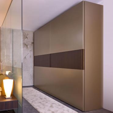 Coplanar wardrobe with two sliding doors Pacific