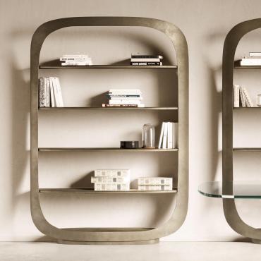 Odyssey wall-mounted designer metal bookcase