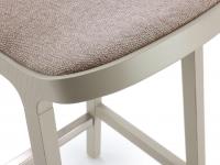 Bryanna backless high stool with square wooden legs